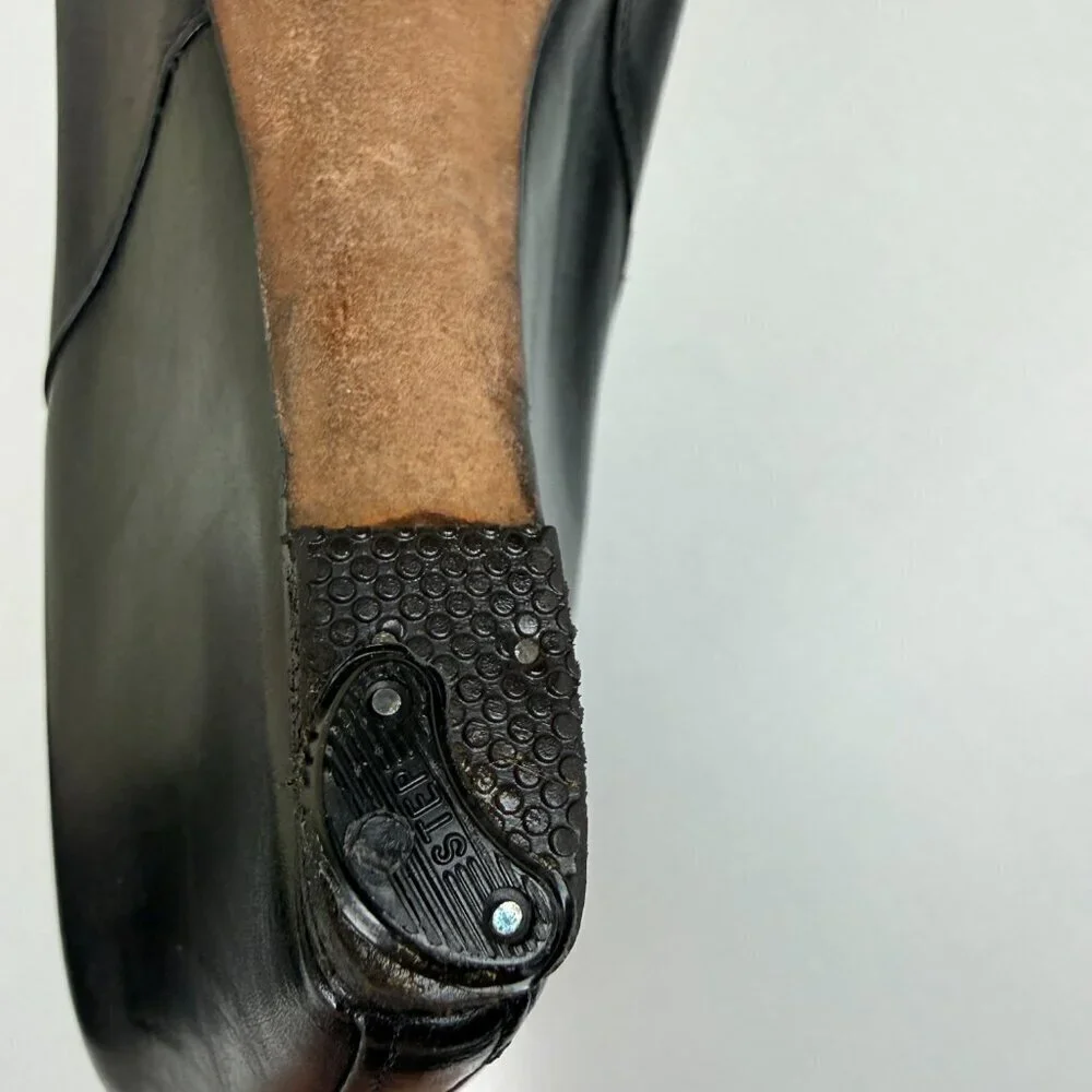 Brian Atwood Designer Black Belleria Pointed Toe Wedge Ankle Boots